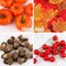 Faux foam pumpkins with realistic maple leaves, acorns, and red berries for Halloween Thanksgiving Wreath Garland and Centerpiece Decoration